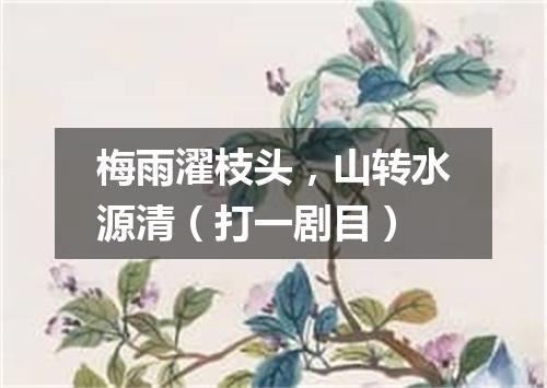 梅雨濯枝头，山转水源清（打一剧目）