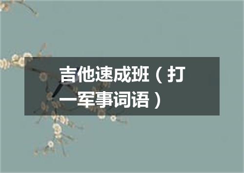 吉他速成班（打一军事词语）