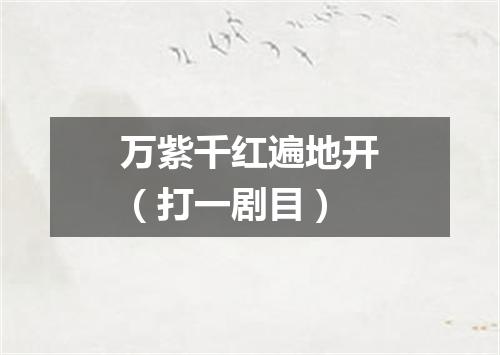 万紫千红遍地开（打一剧目）