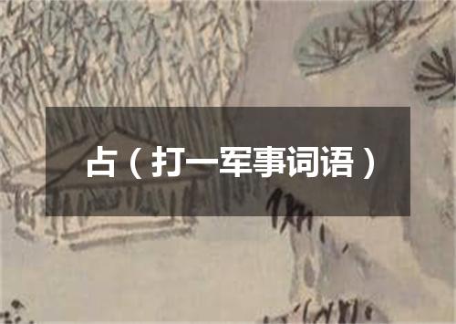 占（打一军事词语）