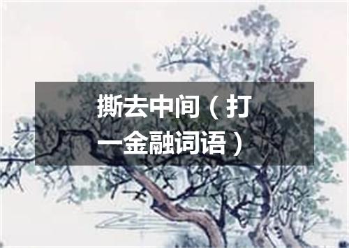撕去中间（打一金融词语）