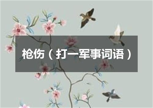 枪伤（打一军事词语）