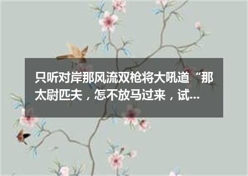 只听对岸那风流双枪将大吼道“那太尉匹夫，怎不放马过来，试试俺的手段？”（打一棋牌词语）