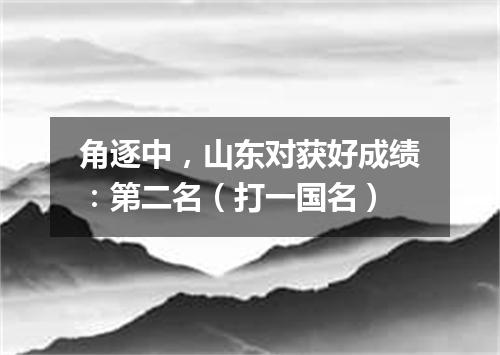 角逐中，山东对获好成绩：第二名（打一国名）