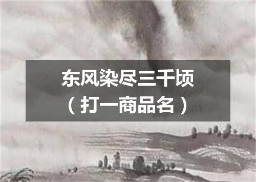 东风染尽三千顷（打一商品名）