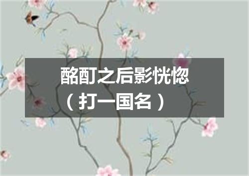 酩酊之后影恍惚（打一国名）