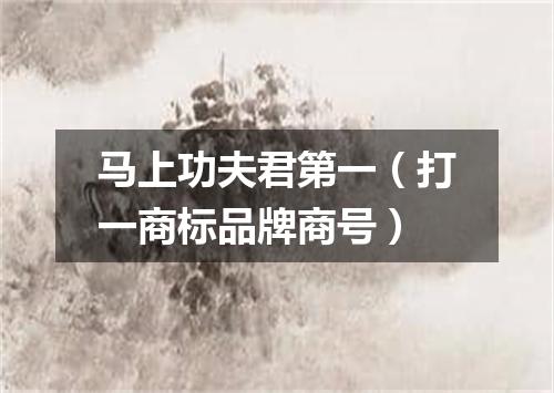 马上功夫君第一（打一商标品牌商号）