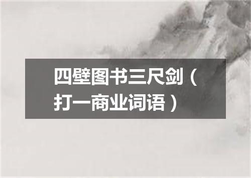 四壁图书三尺剑（打一商业词语）