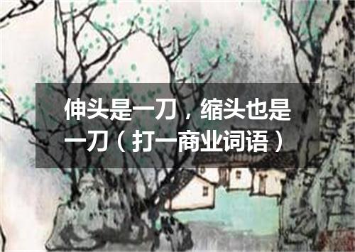 伸头是一刀，缩头也是一刀（打一商业词语）