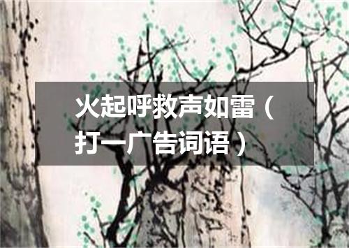 火起呼救声如雷（打一广告词语）