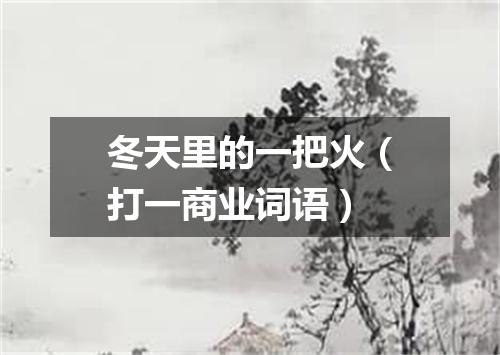 冬天里的一把火（打一商业词语）