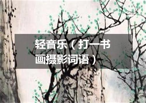轻音乐（打一书画摄影词语）