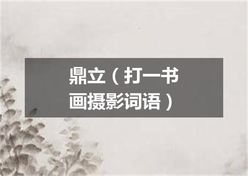 鼎立（打一书画摄影词语）