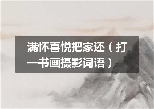 满怀喜悦把家还（打一书画摄影词语）