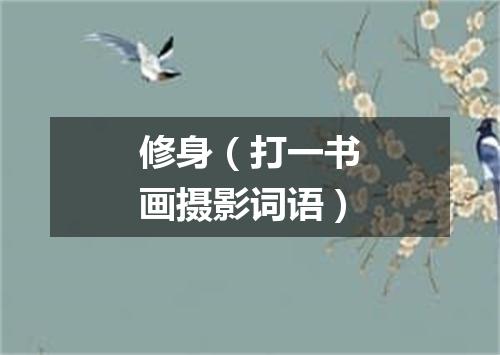 修身（打一书画摄影词语）