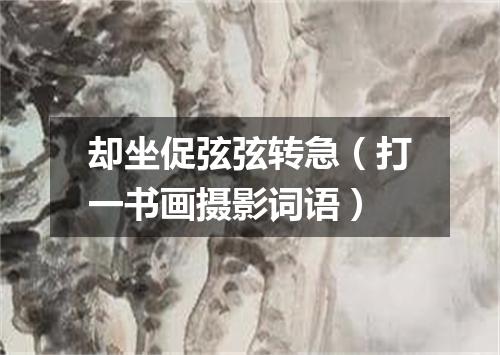 却坐促弦弦转急（打一书画摄影词语）