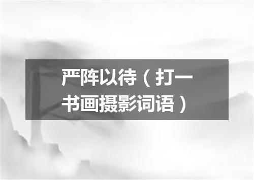 严阵以待（打一书画摄影词语）