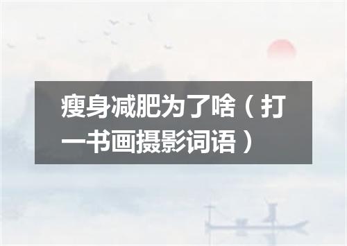 瘦身减肥为了啥（打一书画摄影词语）