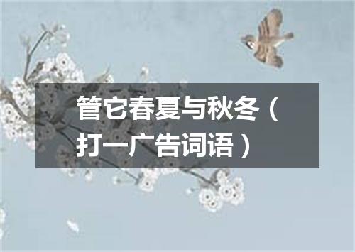 管它春夏与秋冬（打一广告词语）