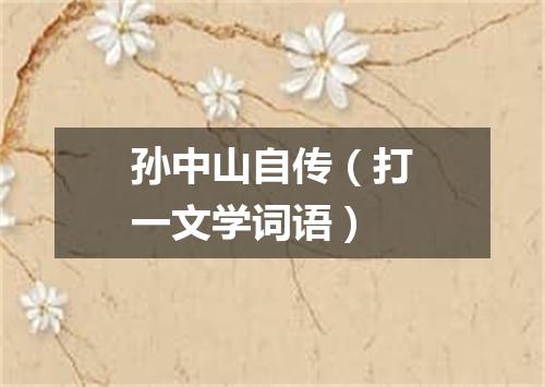 孙中山自传（打一文学词语）