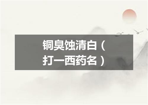 铜臭蚀清白（打一西药名）