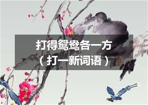 打得鸳鸯各一方（打一新词语）