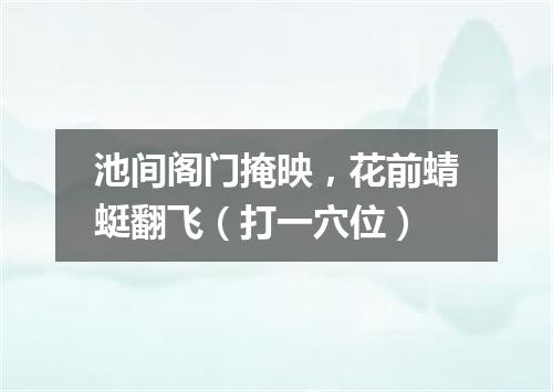 池间阁门掩映，花前蜻蜓翻飞（打一穴位）