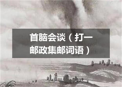 首脑会谈（打一邮政集邮词语）