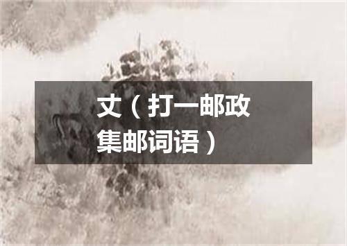 丈（打一邮政集邮词语）