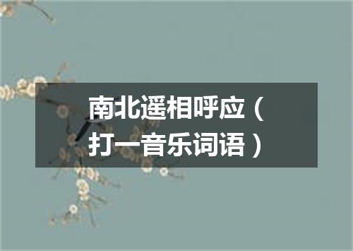 南北遥相呼应（打一音乐词语）