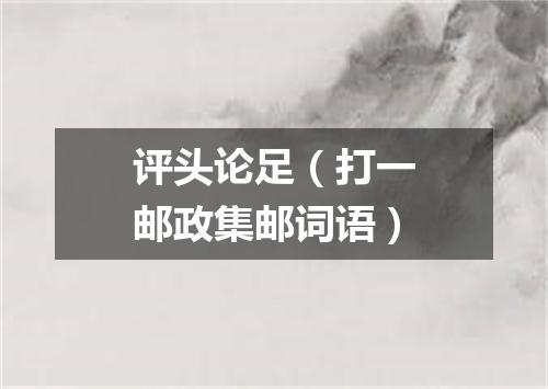 评头论足（打一邮政集邮词语）