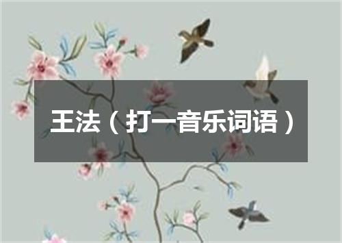 王法（打一音乐词语）