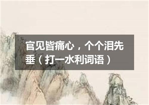 官见皆痛心，个个泪先垂（打一水利词语）