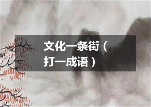 文化一条街（打一成语）