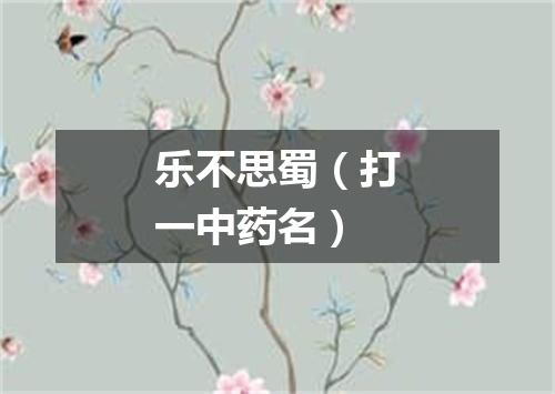 乐不思蜀（打一中药名）