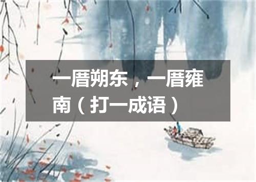 一厝朔东，一厝雍南（打一成语）
