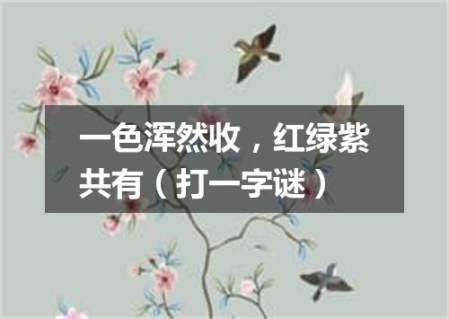 一色浑然收，红绿紫共有（打一字谜）