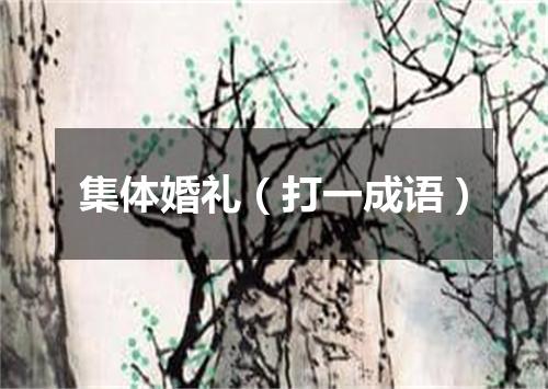 集体婚礼（打一成语）
