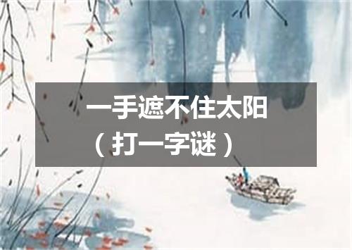 一手遮不住太阳（打一字谜）