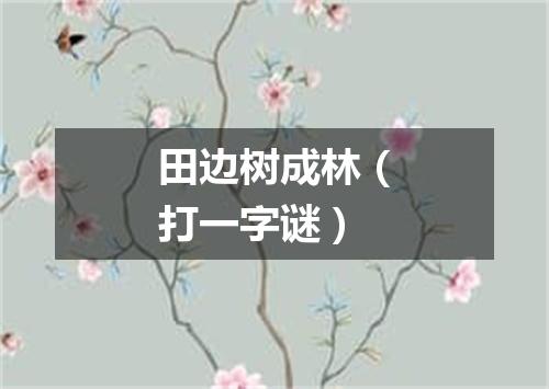 田边树成林（打一字谜）