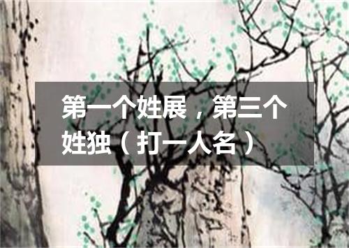 第一个姓展，第三个姓独（打一人名）