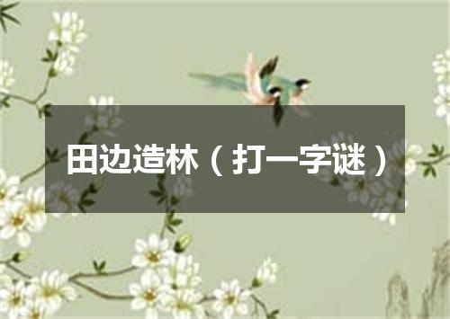 田边造林（打一字谜）