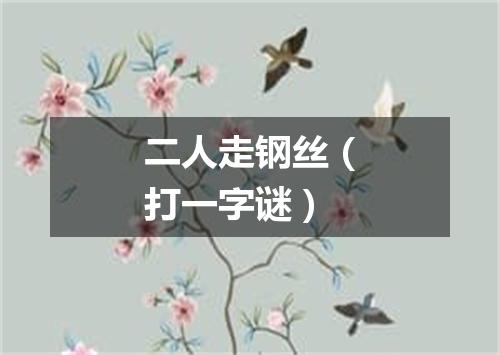 二人走钢丝（打一字谜）