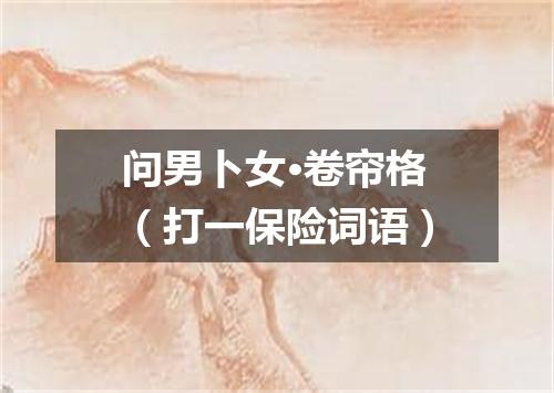 问男卜女·卷帘格（打一保险词语）