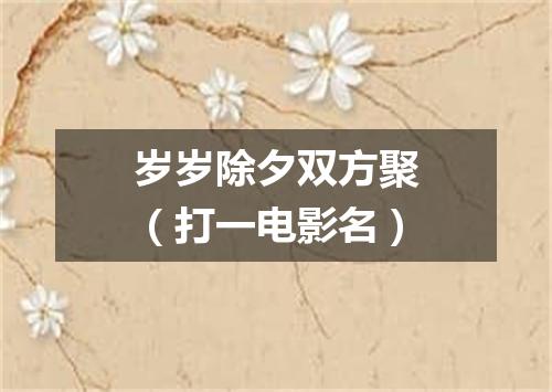 岁岁除夕双方聚（打一电影名）