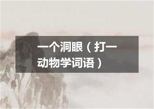一个洞眼（打一动物学词语）