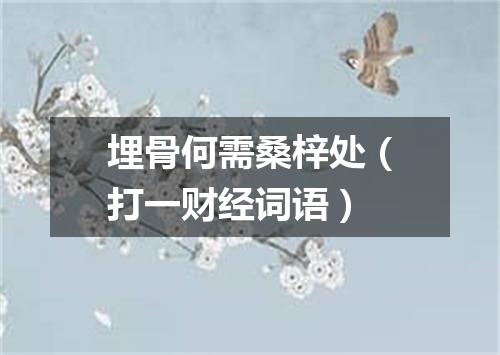 埋骨何需桑梓处（打一财经词语）