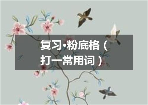 复习·粉底格（打一常用词）