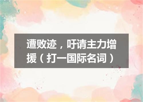 遭败迹，吁请主力增援（打一国际名词）