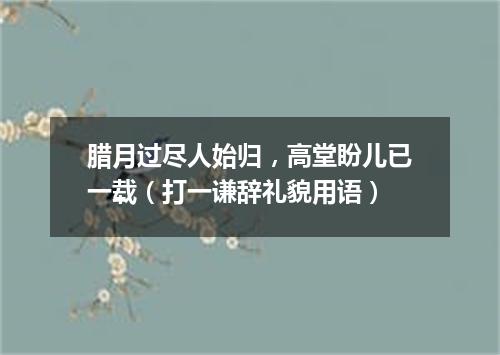 腊月过尽人始归，高堂盼儿已一载（打一谦辞礼貌用语）